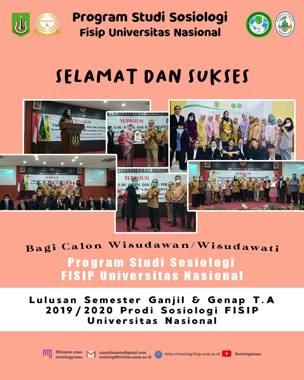Read more about the article Yudisium Program Studi Sosiologi Semester Ganjil dan Genap T.A 2019/2020