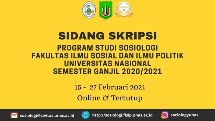 You are currently viewing Sidang Proposal Skripsi Program Studi Sosiologi 15 – 27 Februari 2021