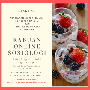 Read more about the article Rabuan Online Sosiologi 5 Agustus 2020