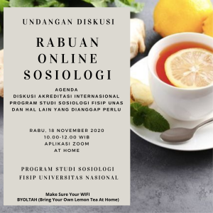 Read more about the article Rabuan Online Sosiologi 18 November 2020