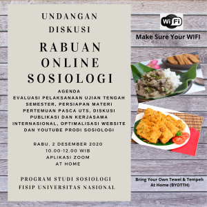 Read more about the article Rabuan Online Sosiologi 2 Desember 2020