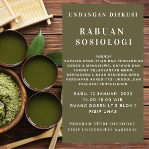 Read more about the article Rabuan Sosiologi 12 Januari 2022