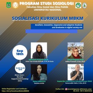 Read more about the article Sosialisasi Kurikulum Program Merdeka Belajar Kampus Merdeka (MBKM) Prodi Sosiologi 2021